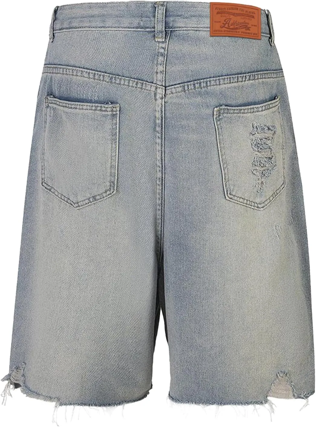 Aelfric Eden Bermuda Jorts Rhinestone Application Jort Summer Baggy Denim Shorts Wide Leg Loose Fit