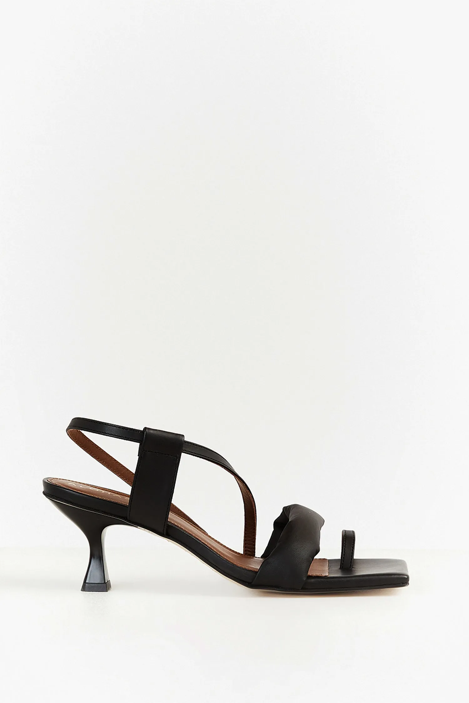 ALOHAS ASYMMETREIC BLACK HEEL