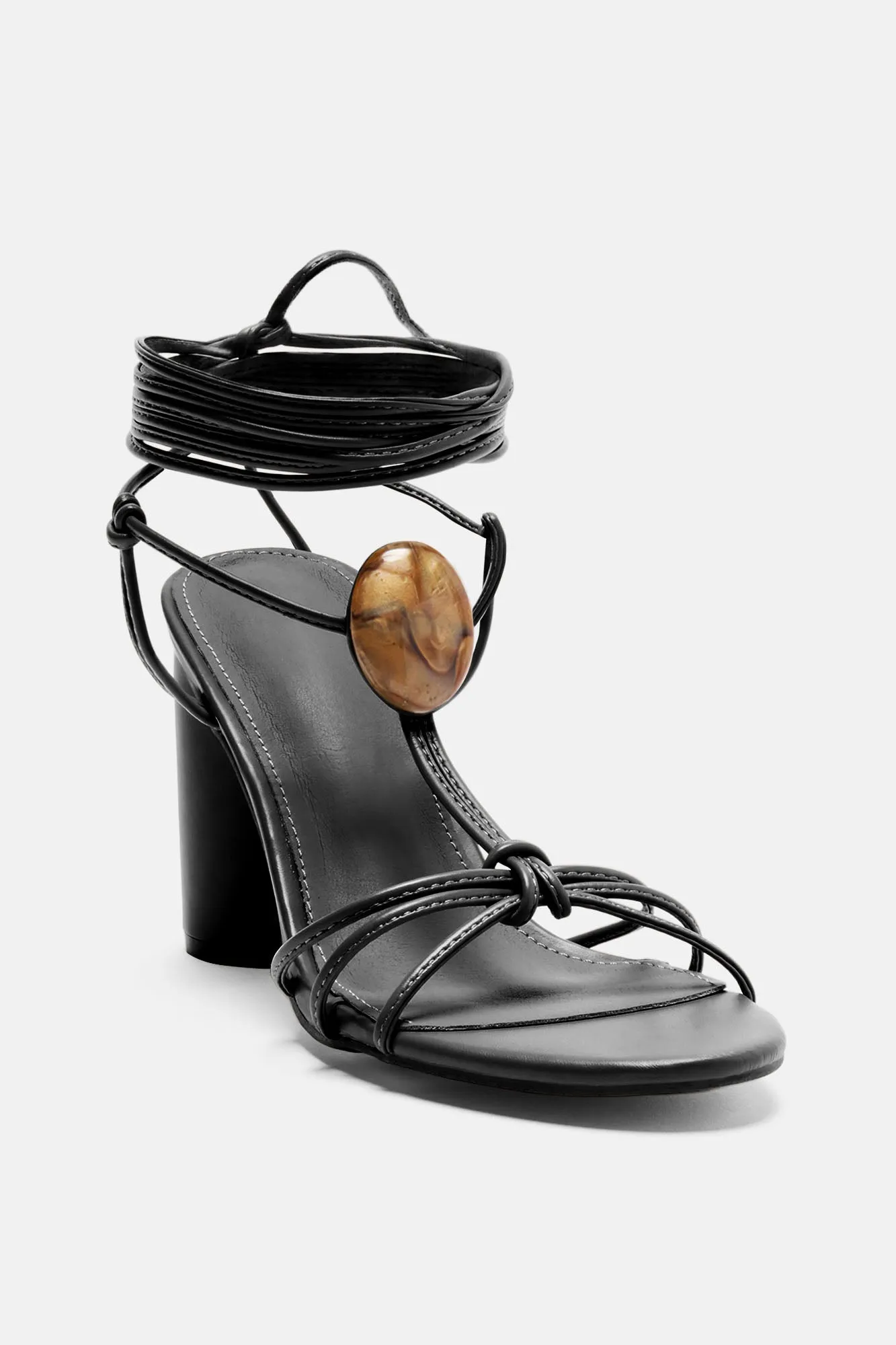 Bahama Mama Wrap Up Heels - Black