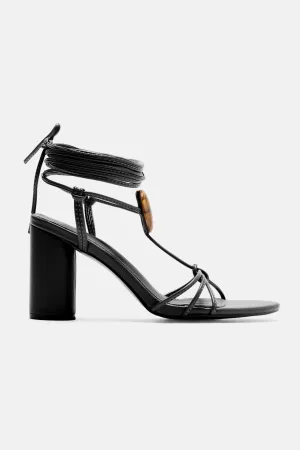 Bahama Mama Wrap Up Heels - Black