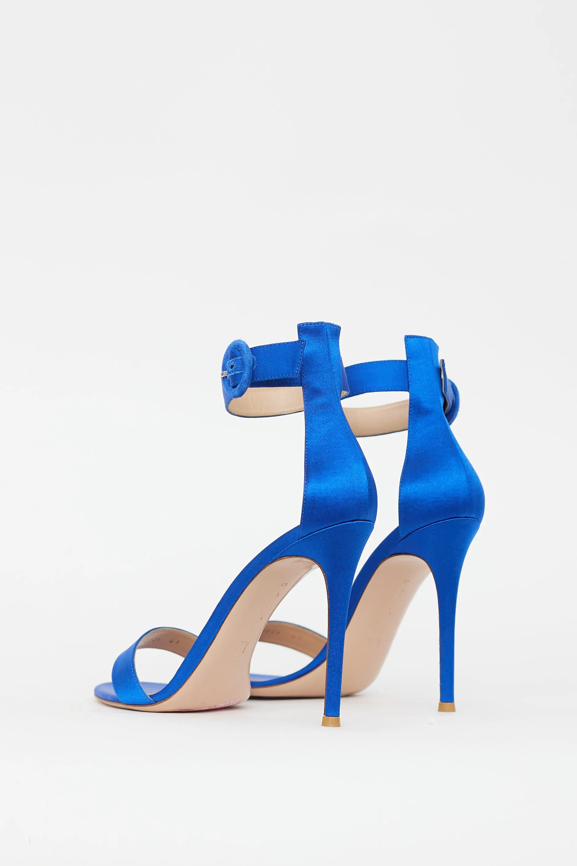 Blue Satin Portofino 105 Heel
