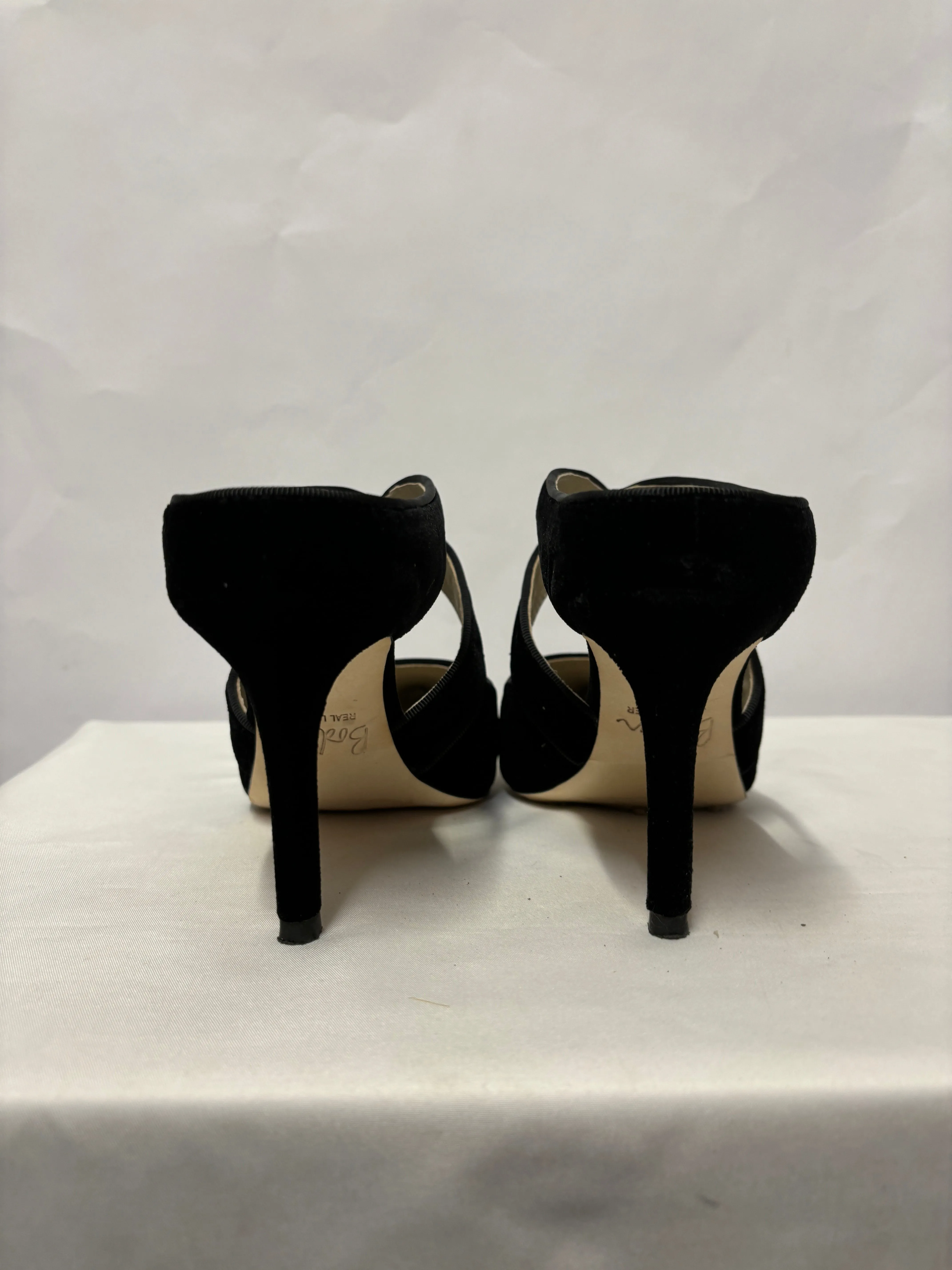 Boden Black Velvet Pointed Toe Heels 3