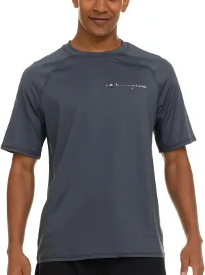 Champion Rash Guard for Men Short Sleeve, Mens Swim Shirt, Sun Shirt UPF  50 UV Protection, SPF Quick Drying Rashguard