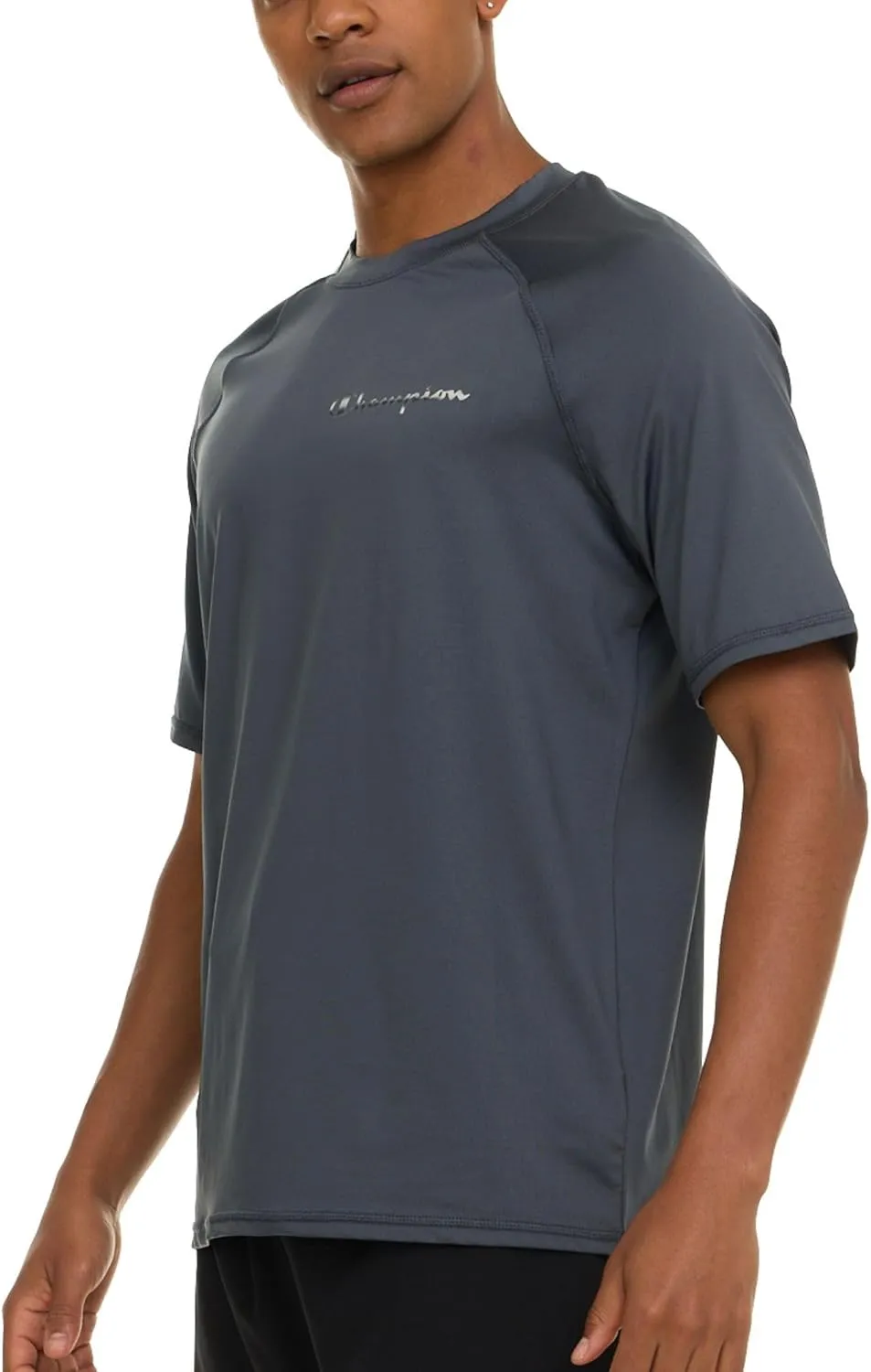 Champion Rash Guard for Men Short Sleeve, Mens Swim Shirt, Sun Shirt UPF  50 UV Protection, SPF Quick Drying Rashguard