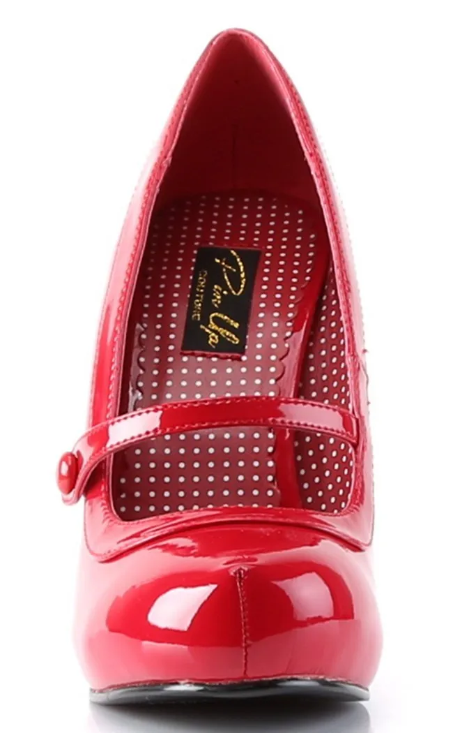CUTIEPIE-02 Red Patent Heels