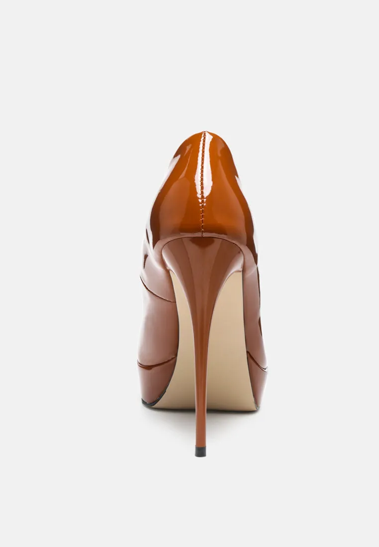 FAUSTINE Mocca Stiletto Pump Sandals