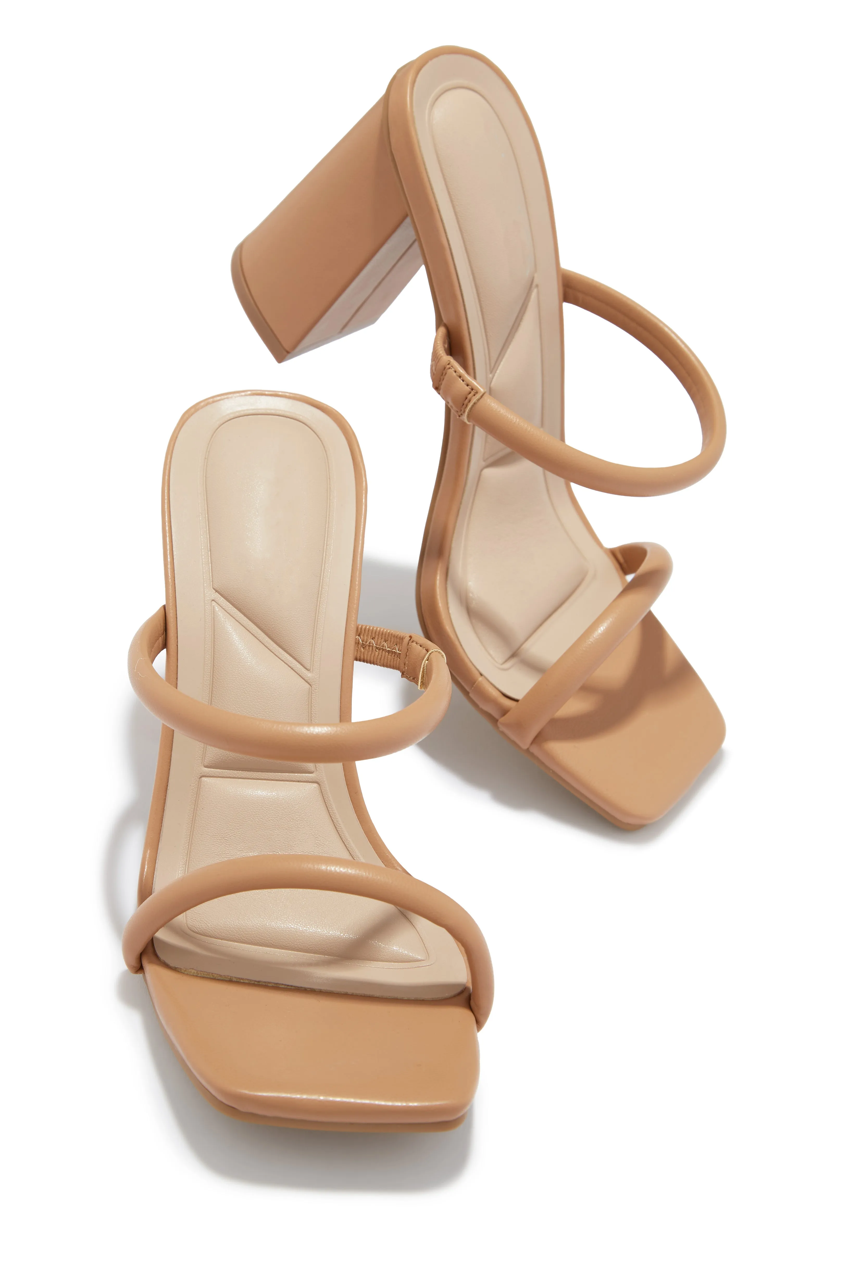 Jenna Block Heel Mules - Camel