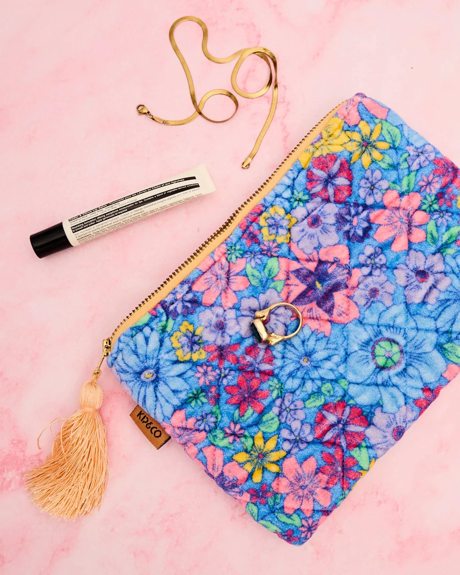 KIP & Co. Bunch Of Fun Velvet Cosmetics Purse