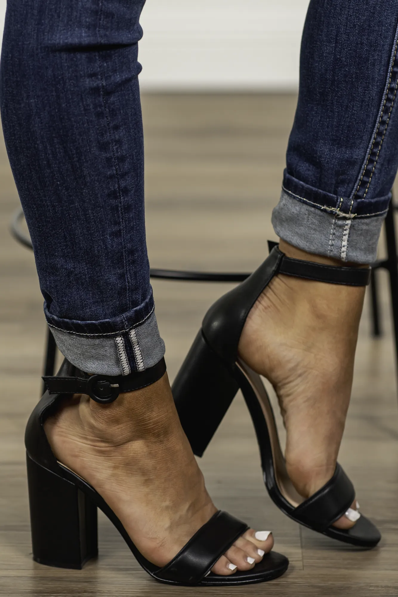 Lake Strappy Heels Black
