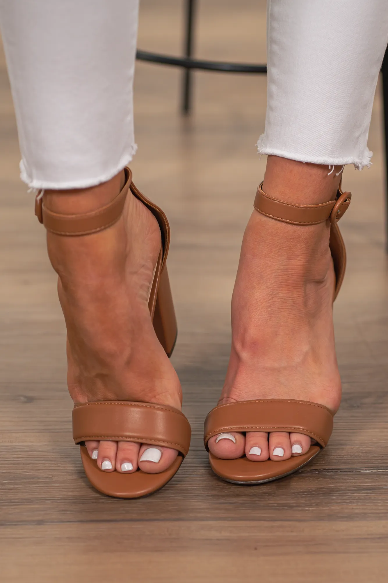 Lake Strappy Heels Camel