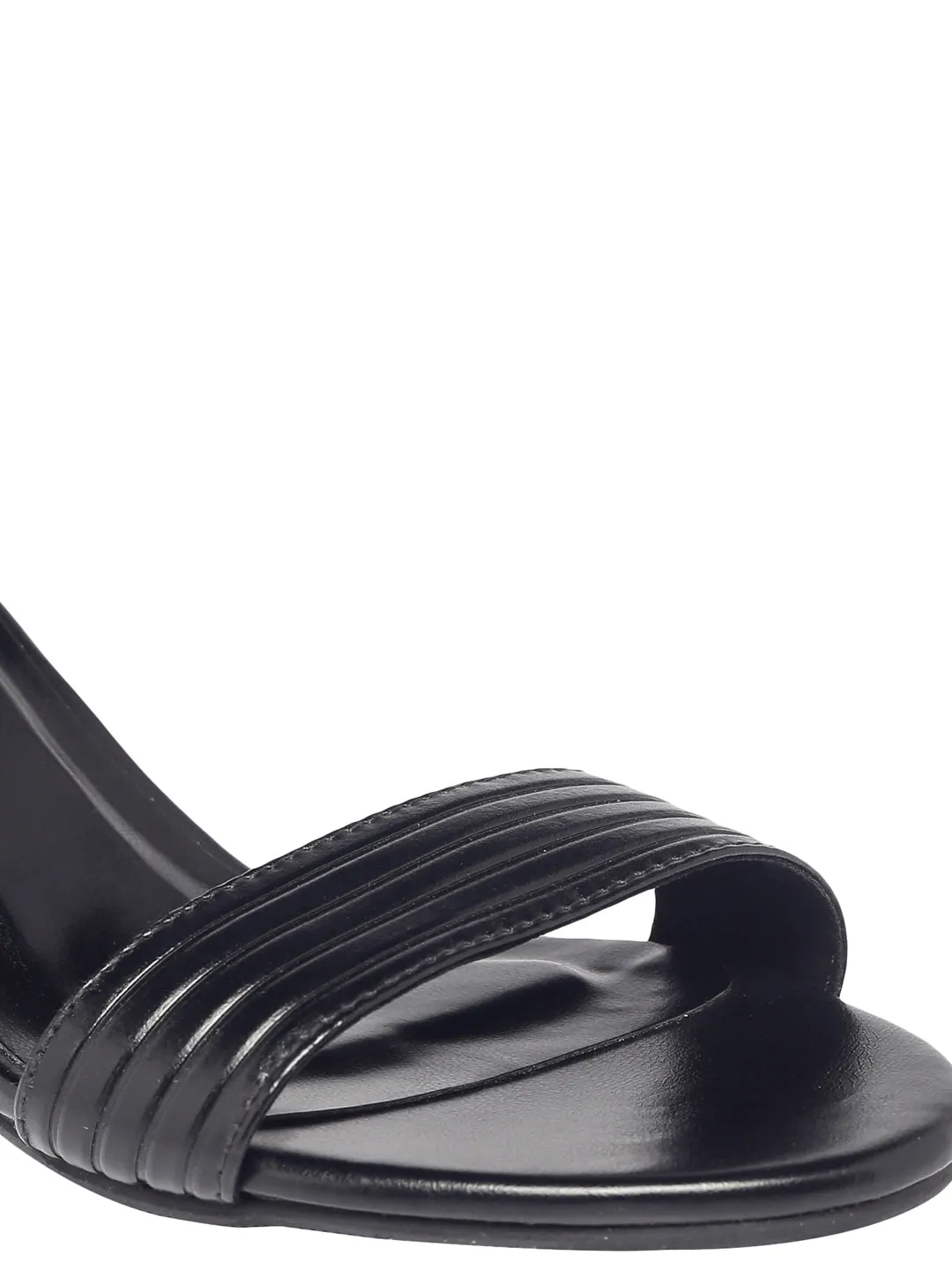 Mary Black Block Heels