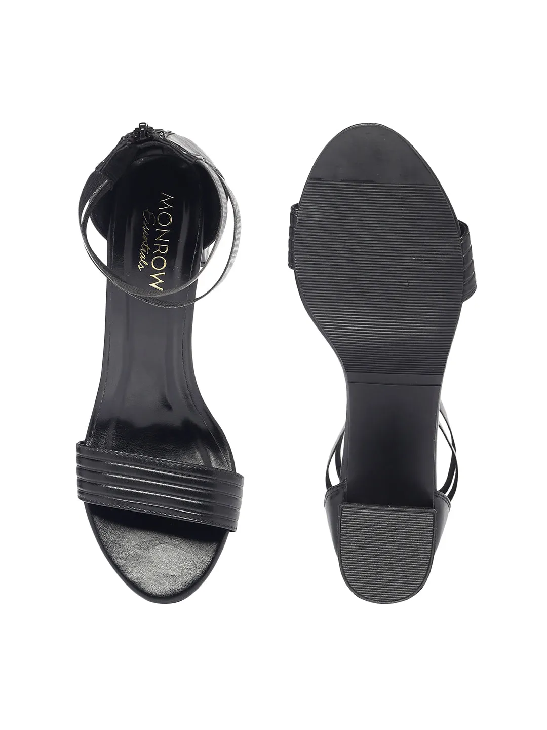 Mary Black Block Heels