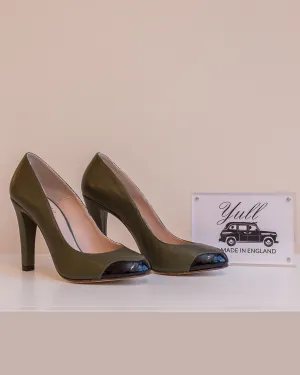 Mayfair Heel | Olive & Black