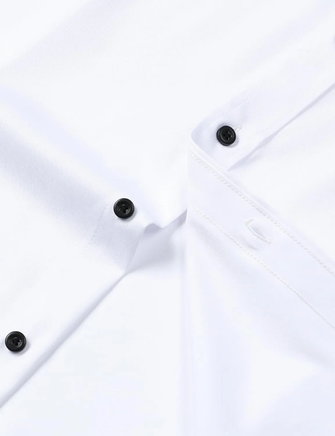 Men's Stretch Wrinkle Free Dress Shirts Formal Wedding Prom Short Sleeve Slim Fit Button Down Shirt