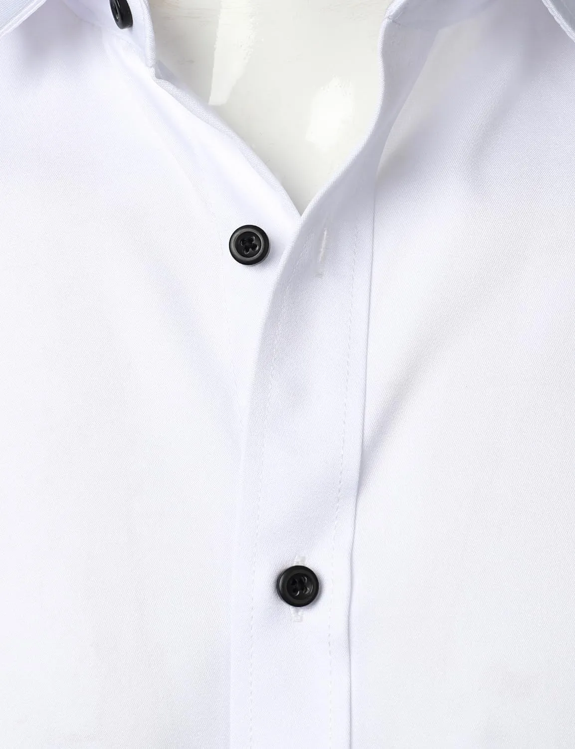 Men's Stretch Wrinkle Free Dress Shirts Formal Wedding Prom Short Sleeve Slim Fit Button Down Shirt