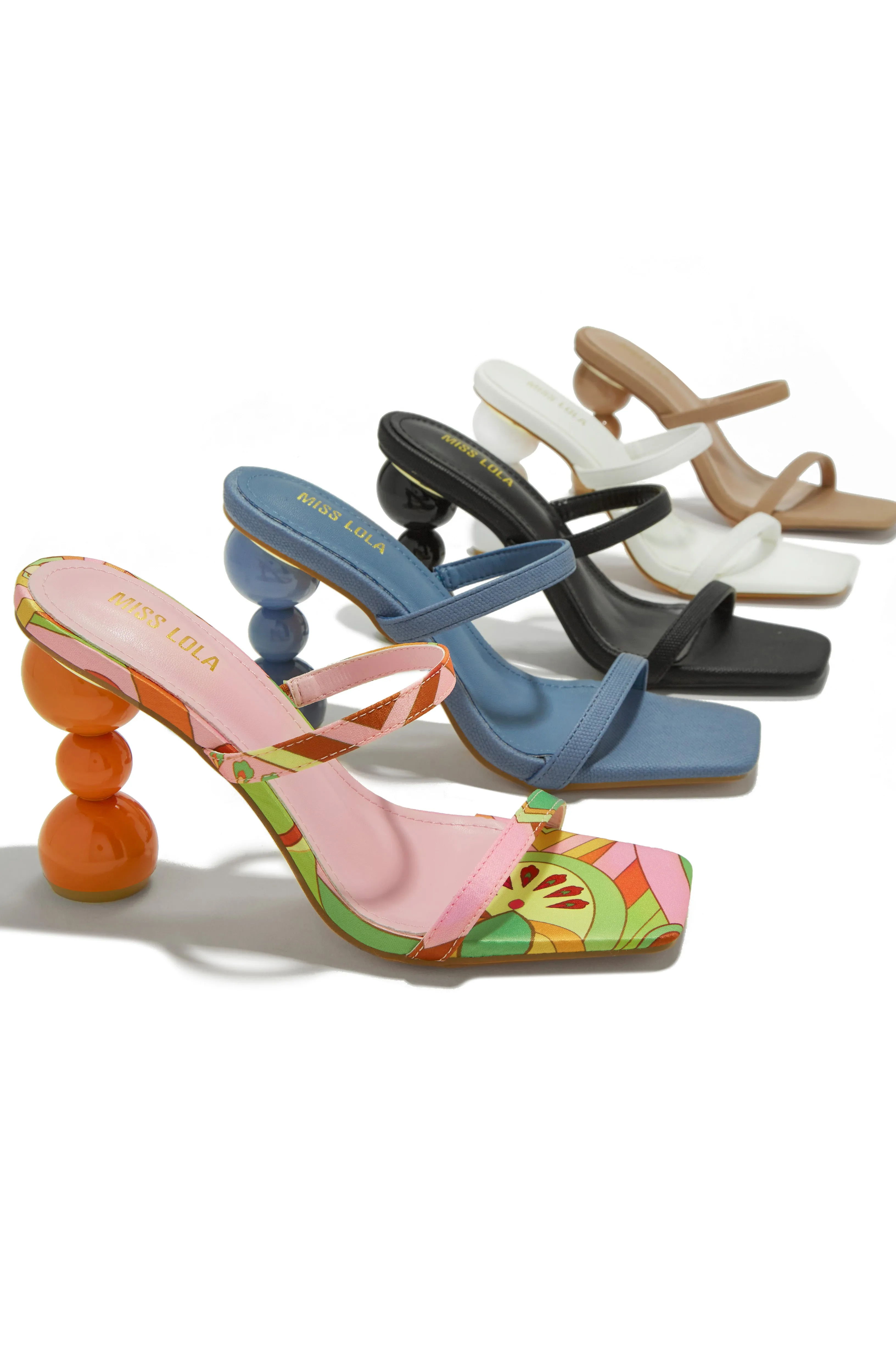 Out Tonight High Heel Mules - Nude