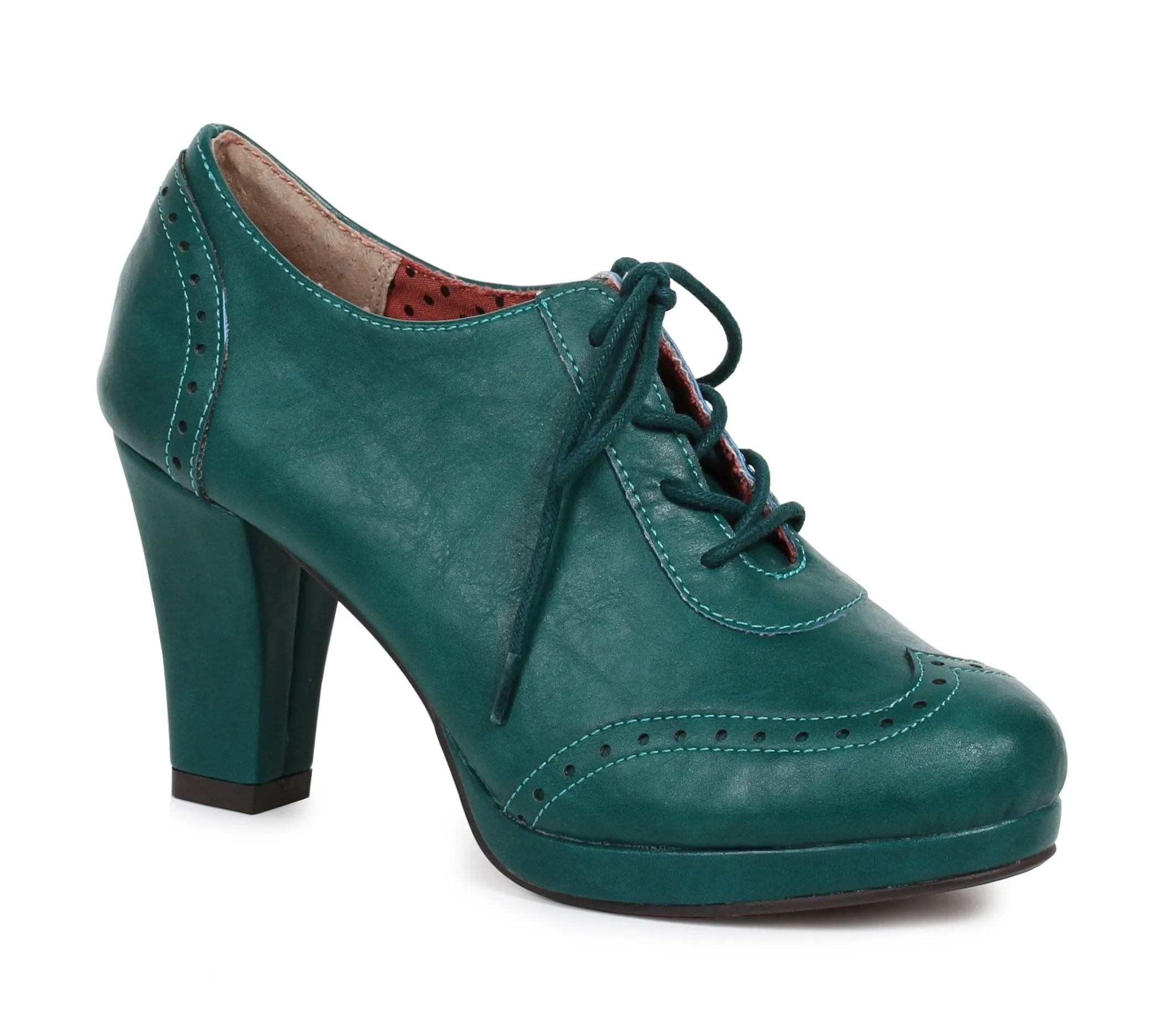 Oxford Detail Lace Up Bootie