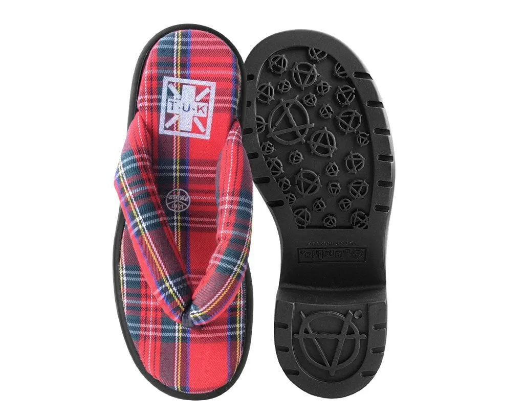 Red Tartan Strappy Bubble Heel