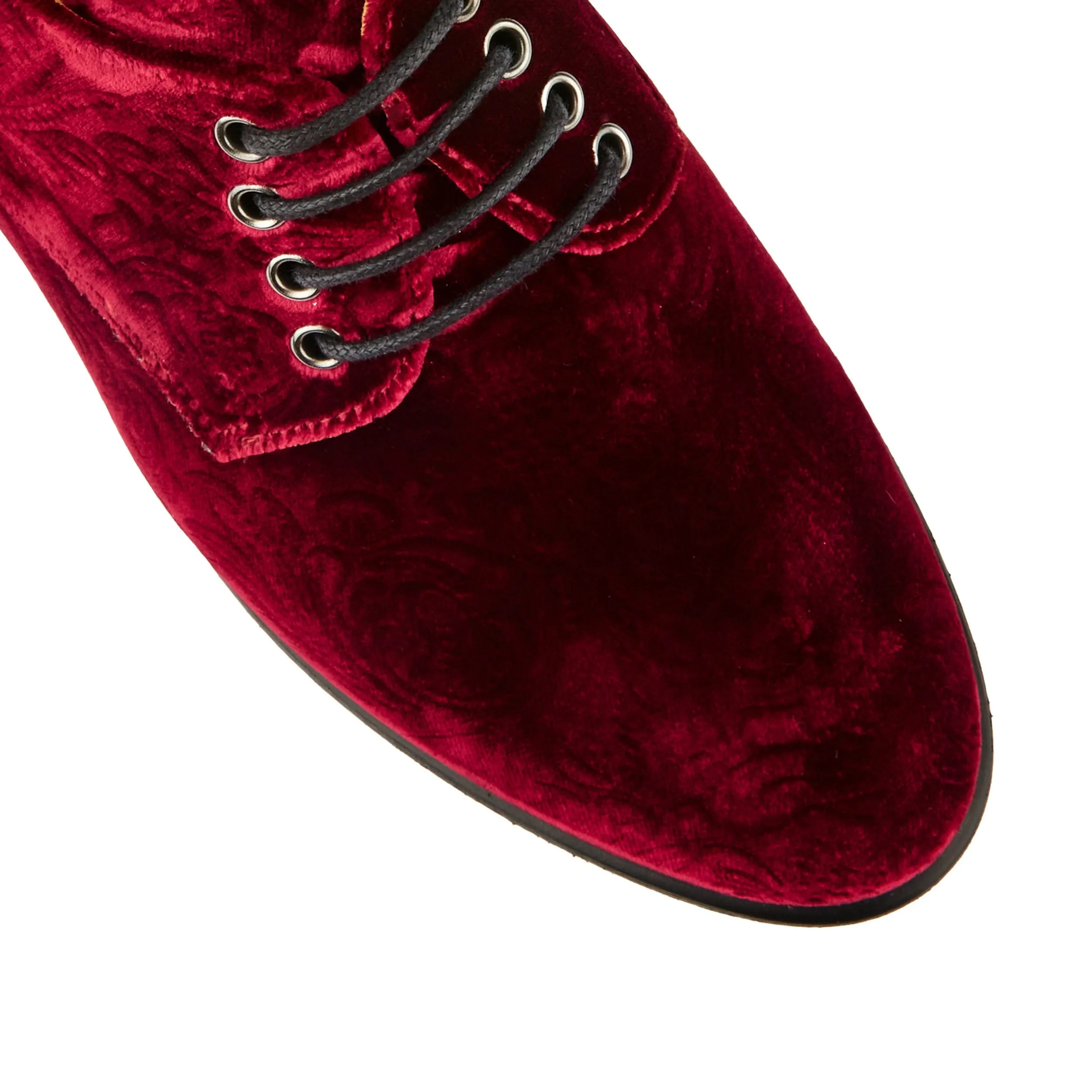 Roulette - Burgundy Paisley Velvet