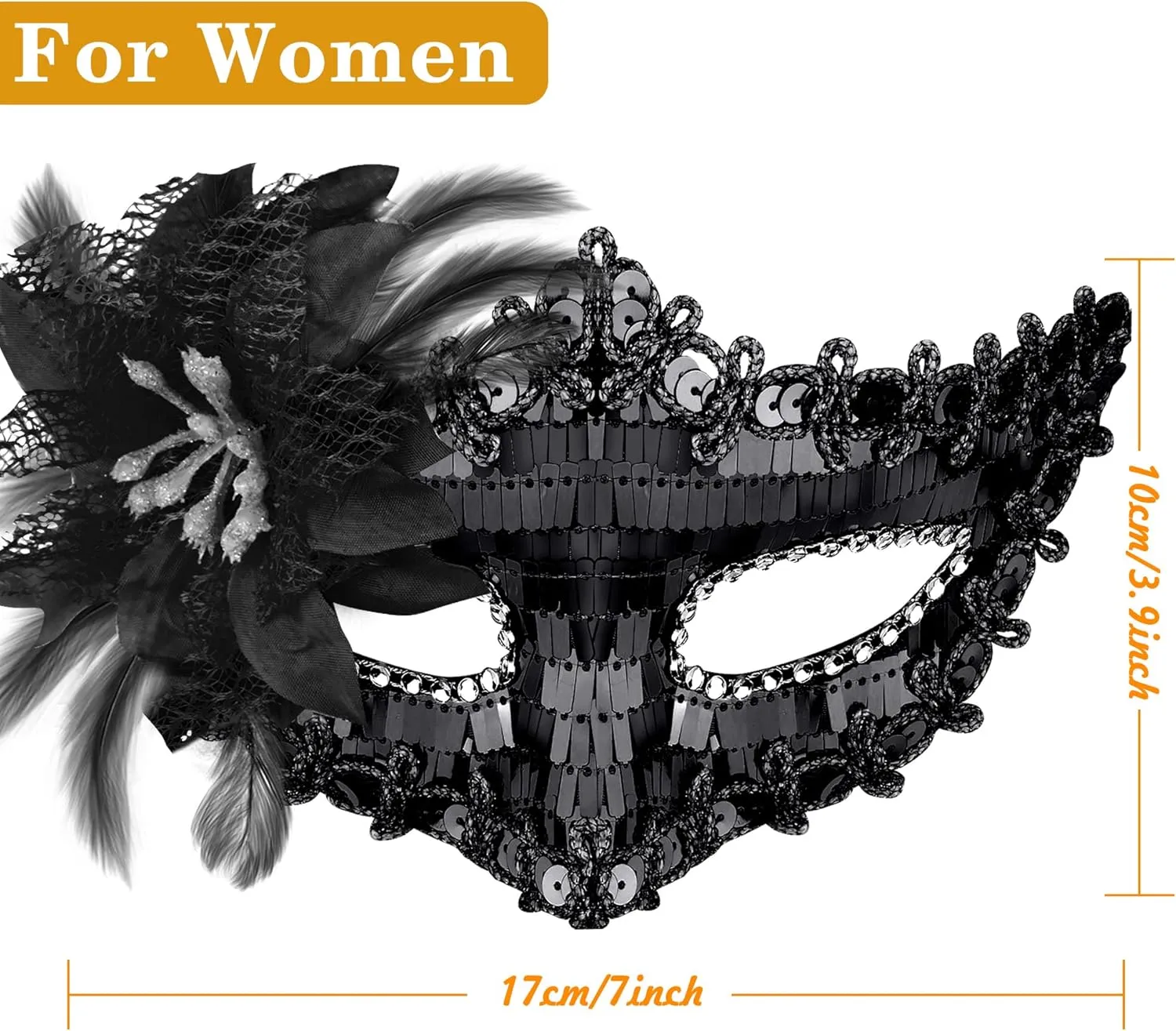 SIQUK Couple Masquerade Masks Set Venetian Party Mask Costume Mask