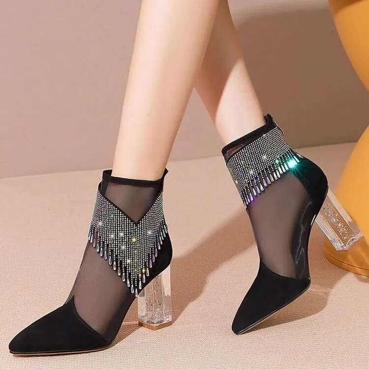 The Dallas Rhinestone Tassel Pumps