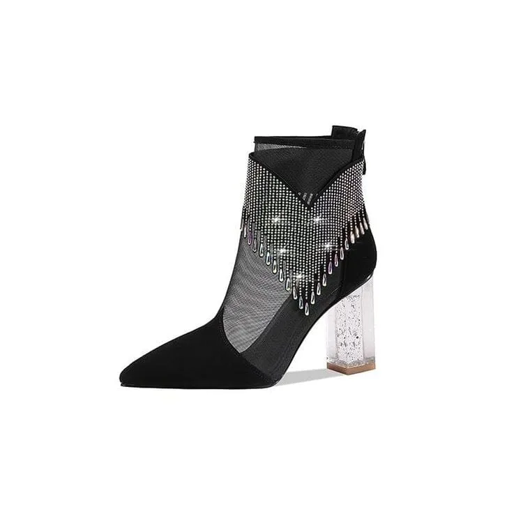 The Dallas Rhinestone Tassel Pumps