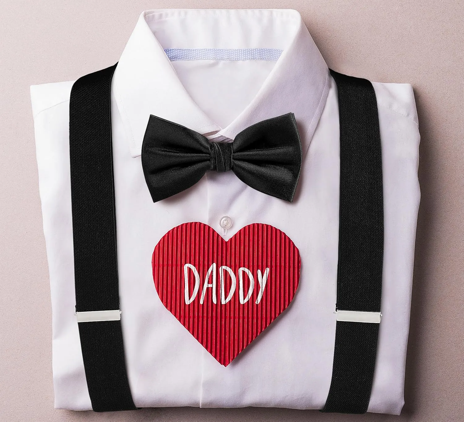 TIE G Solid Color Men's Suspender   Woven Bow Tie Set for Wedding : Vivid Color, Adjustable Brace, Strong Clip, Elastic Band