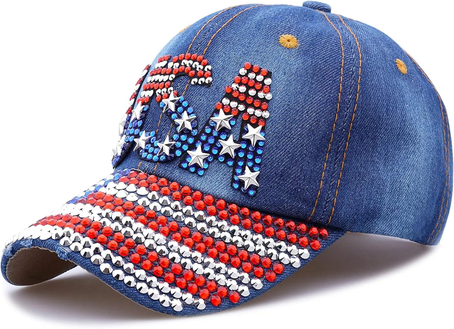 USA American Flag Hat for Men Women Patriotic Fourth of July Baseball Cap Adjustable