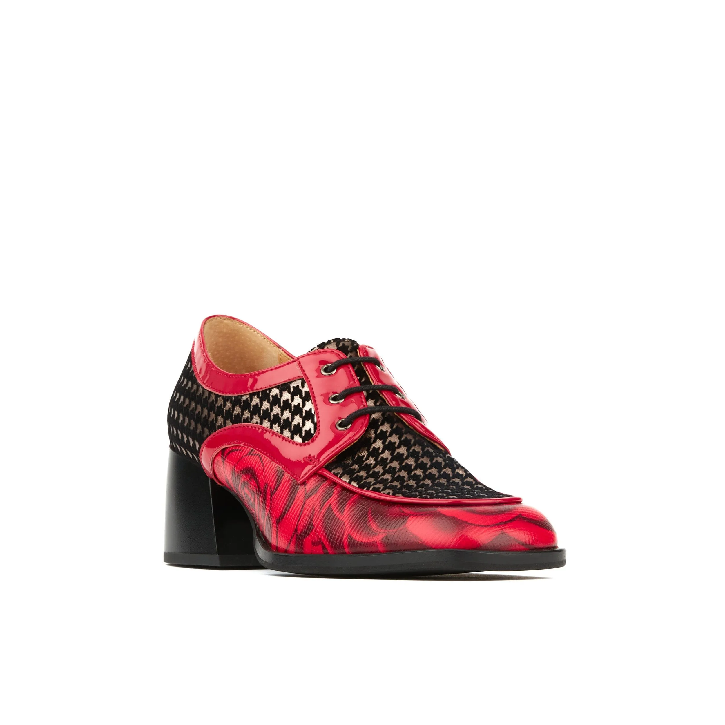 Vera - Red Rose & Houndstooth
