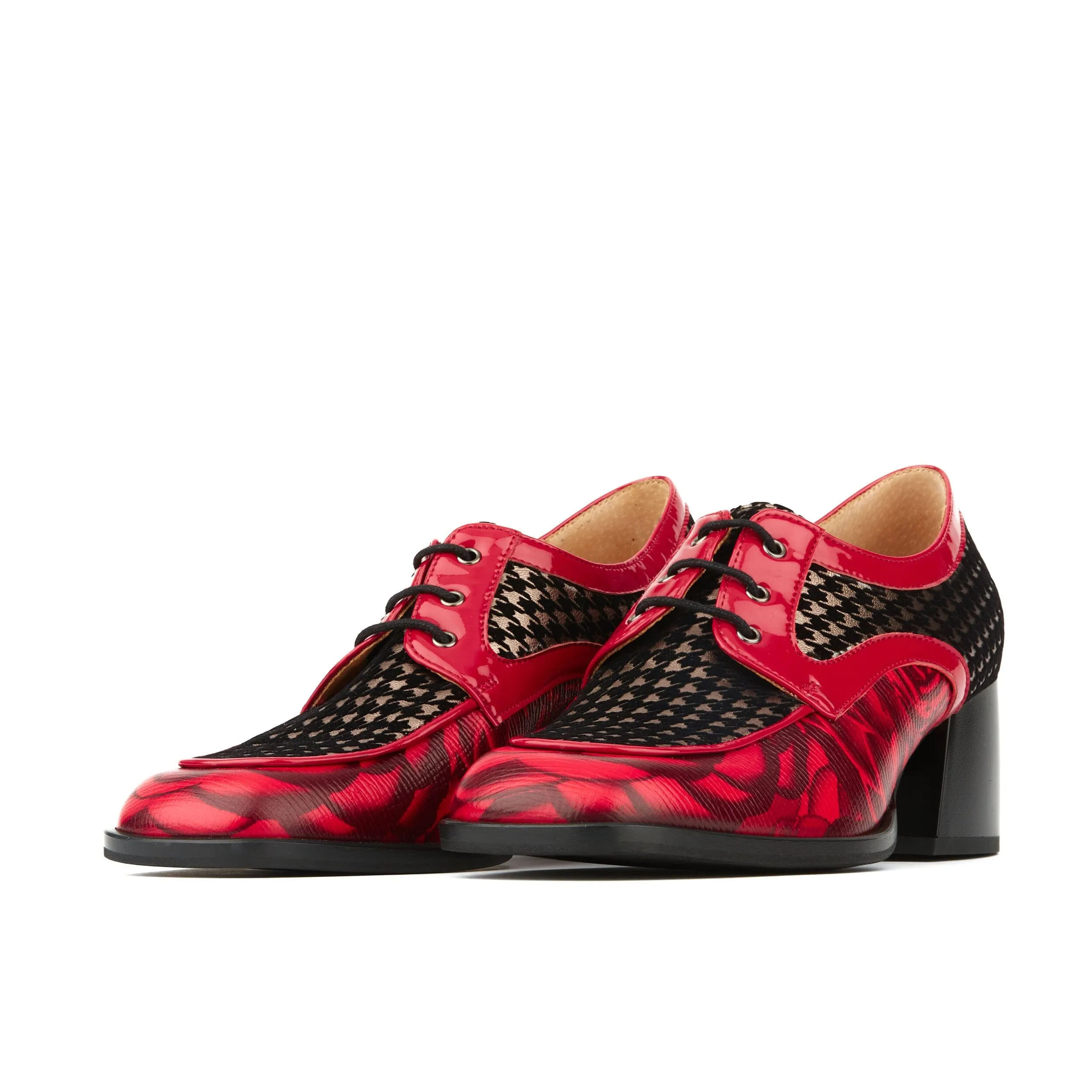 Vera - Red Rose & Houndstooth
