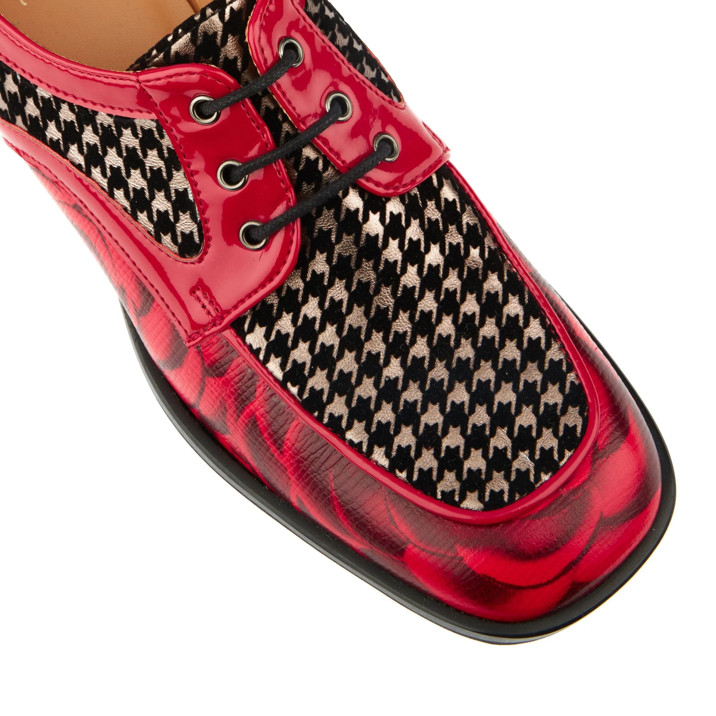 Vera - Red Rose & Houndstooth