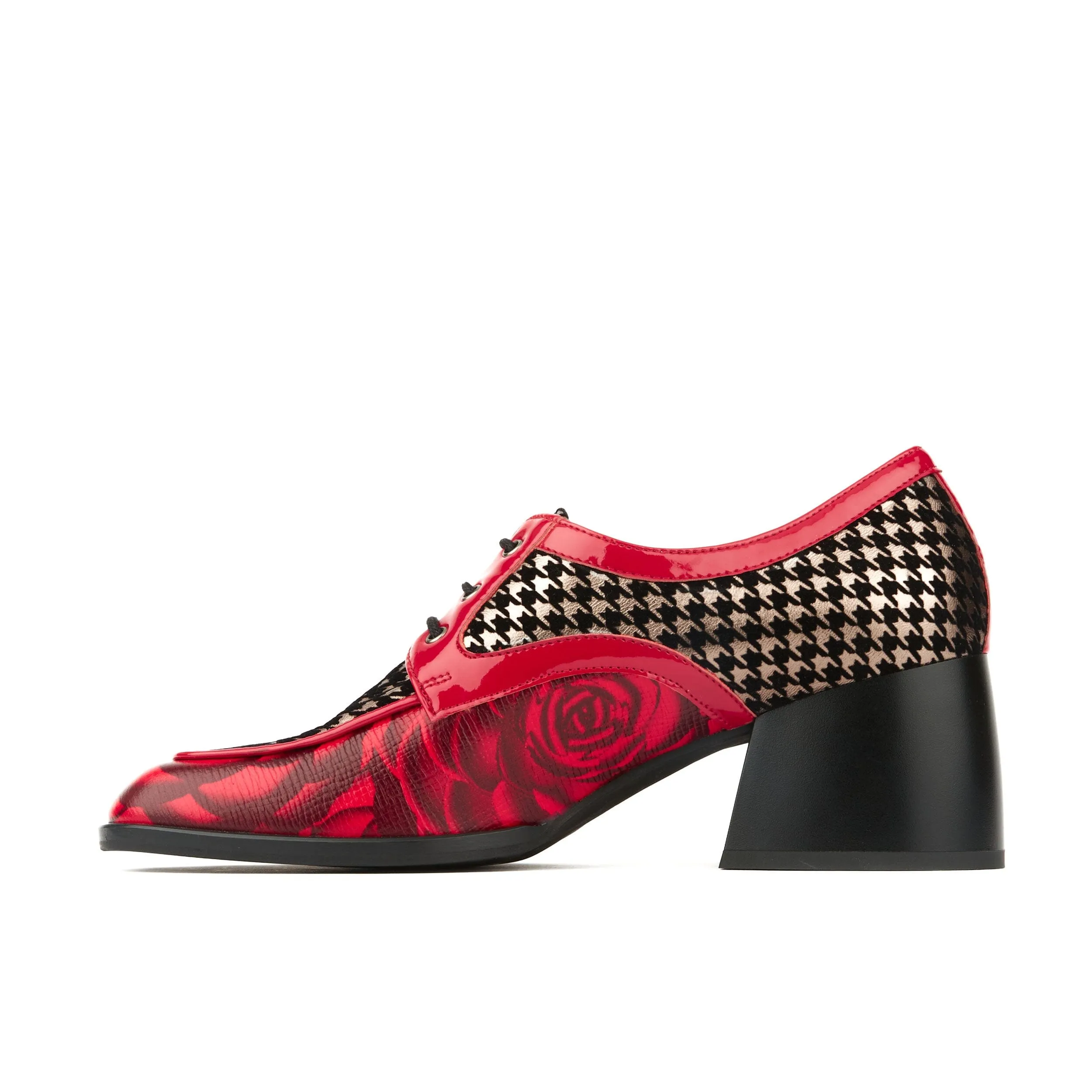 Vera - Red Rose & Houndstooth