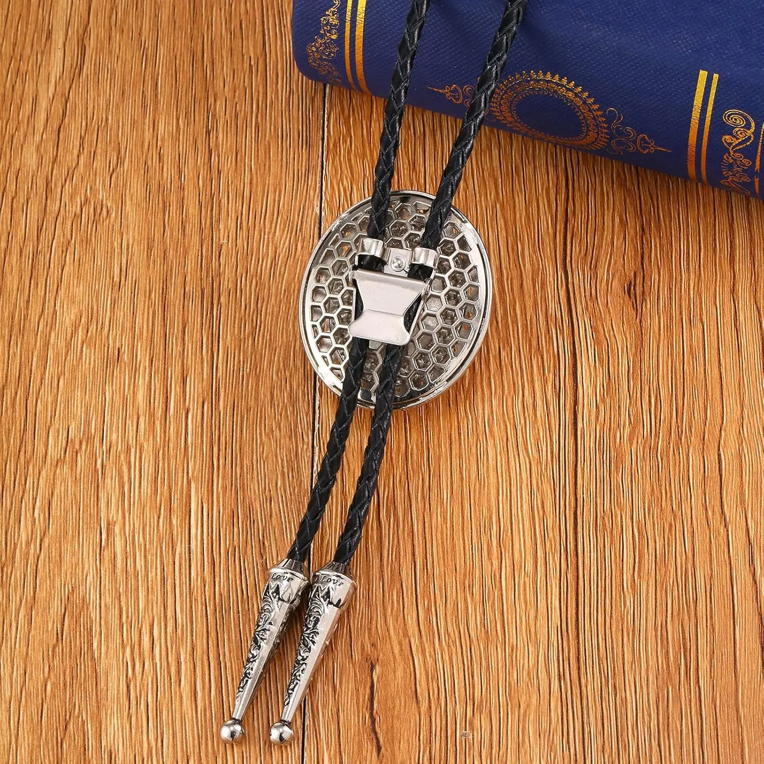 Western Bolo Tie Cowboy Bolo Ties Rhinestone Necklace Bola Tie for Men Women
